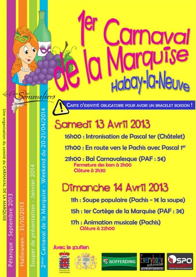 Le cortège du Carnaval de la Marquise à Habay